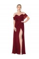 Cold Shoulder Long Mermaid Chiffon Bridesmaid Dress / Formal Prom Dress with Straps for Sale