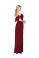 Cold Shoulder Long Mermaid Chiffon Bridesmaid Dress / Formal Prom Dress with Straps for Sale