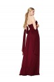 Draped Strapless Long A-Line Chiffon Bridesmaid Dress / Formal Prom Dress for Sale