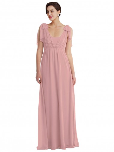 Empire Waist Long Halter Maxi Bridesmaid Dress for Sale