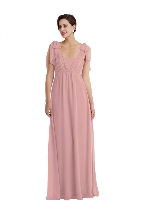 Empire Waist Long Halter Maxi Bridesmaid Dress for Sale