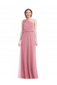 One Shoulder Bow Blouson Bodice Maxi Bridesmaid Dress for Sale