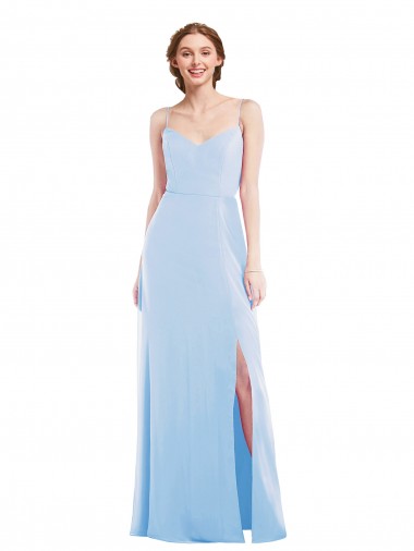 Tie Back Cutout Maxi Formal Bridesmaid Dress with Front Slit for Sale
