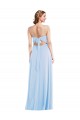 Tie Back Cutout Maxi Formal Bridesmaid Dress with Front Slit for Sale