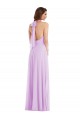 High Neck Halter Backless Maxi Bridesmaid Dress for Sale