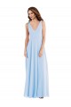 Deep V-Neck Chiffon Maxi Bridesmaid Dress for Sale
