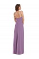 Wrap Bodice Maxi Bridesmaid Dress with Front Slit for Sale