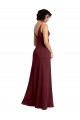 Notched Neckline Empire Waist Chiffon Slip Bridesmaid Dress for Sale