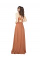 Chiffon Bridesmaid Dress with Tie Back Keyhole for Sale