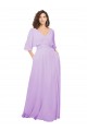 Chiffon Bridesmaid Dress with Ruched Waist for Sale