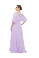 Chiffon Bridesmaid Dress with Ruched Waist for Sale