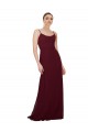 Scoop Neck Tied Keyhole Back Chiffon Bridesmaid Dress for Sale