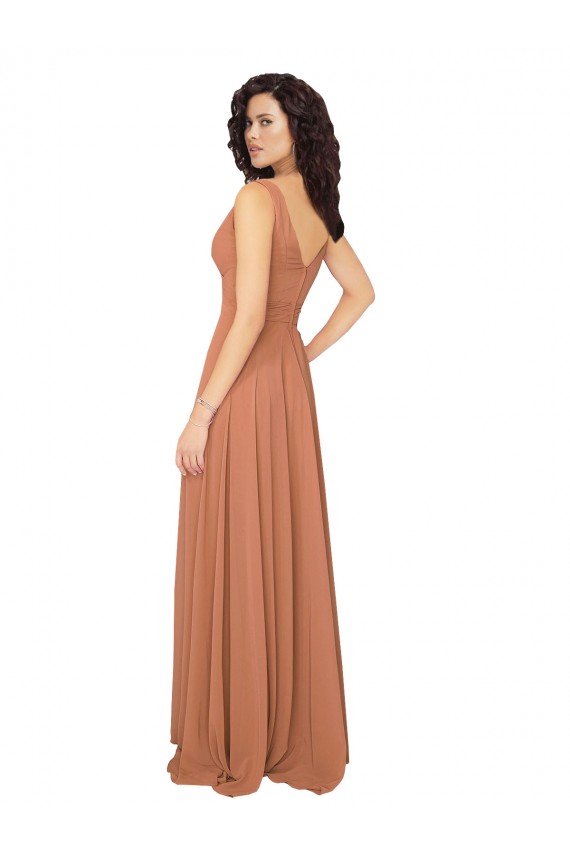 Knotted Bodice Chiffon Bridesmaid Dress for Sale