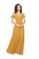 Ruched Keyhole Back Boho Chiffon Bridesmaid Dress for Sale