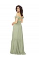 Ruched Keyhole Back Boho Chiffon Bridesmaid Dress for Sale