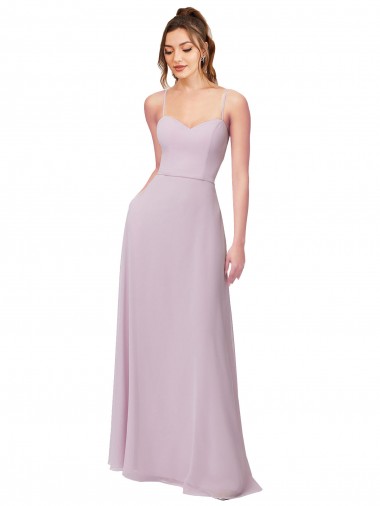 Sweetheart Tie-Back Chiffon Bridesmaid Dress for Sale