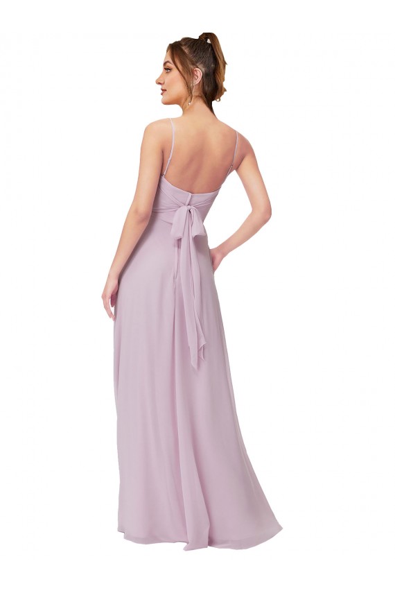 Sweetheart Tie-Back Chiffon Bridesmaid Dress for Sale