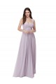 Draped Chiffon Bridesmaid Dress with Sash for Sale
