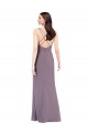 Simple Floor-Length Chiffon Formal Bridesmaid Dress with Criss-Cross Back for Sale