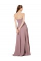 Strapless Chiffon Bridesmaid Dress with Notched Neckline for Sale