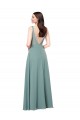 Long Chiffon Formal Bridesmaid Dress with Open Back for Sale