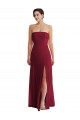Cuffed Strapless Maxi Formal Bridesmaid Dress with Front Slit for Sale