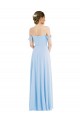 Off the Shoulder Draped Neckline Maxi Formal Bridesmaid Dress for Sale