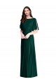 Backless Floor Length Split Sleeves Maxi Bridesmaid Dress for Sale