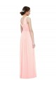 V-Neck Full Length Chiffon Bridesmaid Dress for Sale