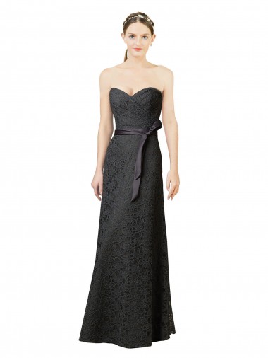 Strapless Lace Bridesmaid Dress with Sweetheart Neckline for Sale