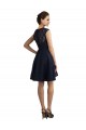 Short V-Neck Lace Cocktail Bridesmaid Dress with Illusion Back for Sale