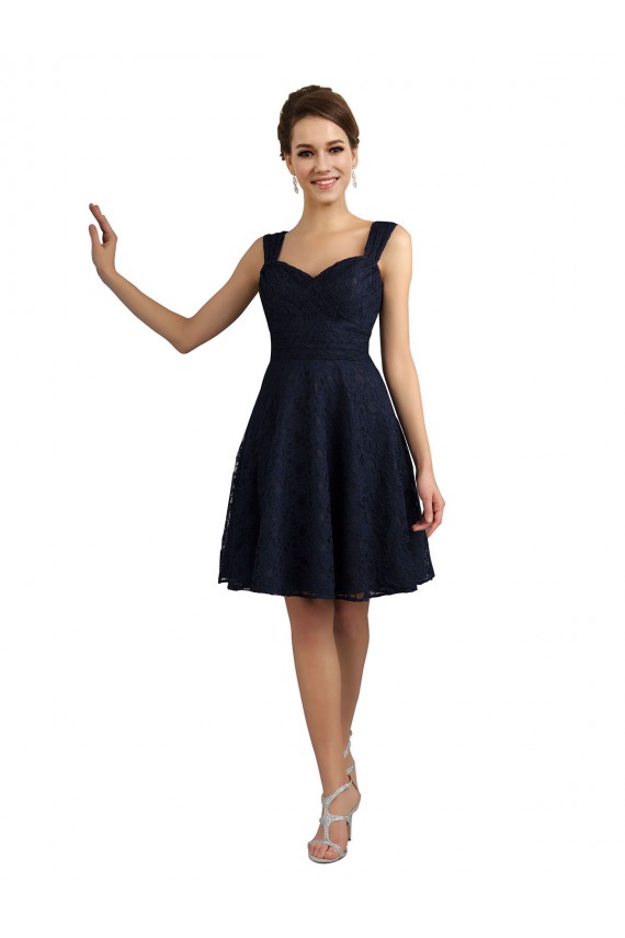 Lace Bridesmaid Dress / Cocktail Dress with Sweetheart Neckline and Button Back Detail for Sale