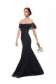 Off the Shoulder Long Lace Bridesmaid Dress / Prom Dress with Flutter Sleeves for Sale