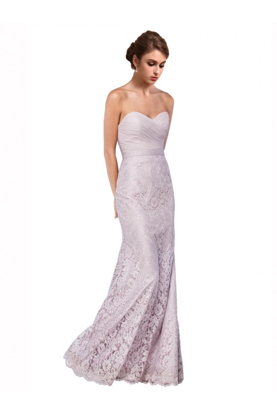 Floor Length Fitted Sweetheart Lace Bridesmaid Dress / Prom Dress for Sale