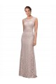 Long Sleeveless All Lace Bridesmaid Dress / Prom Dress with Scoop Neckline for Sale