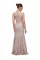 Long Sleeveless All Lace Bridesmaid Dress / Prom Dress with Scoop Neckline for Sale