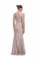 Sweetheart Neckline Cap Sleeves Lace Bridesmaid Dress / Prom Dress with Twist for Sale