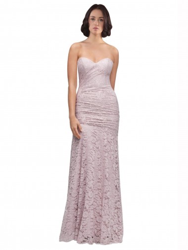 Floor Length Long Mermaid Lace Bridesmaid Dress / Prom Dress with Low Back for Sale