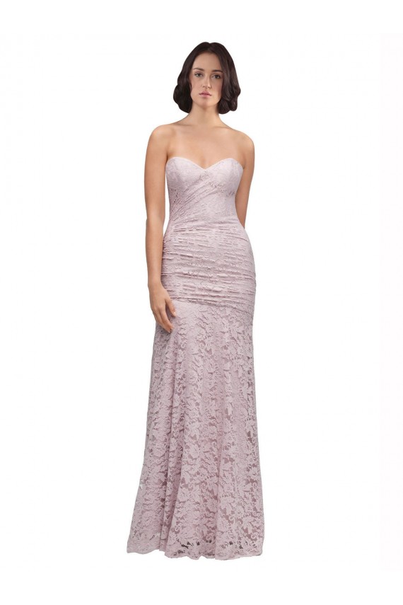 Floor Length Long Mermaid Lace Bridesmaid Dress / Prom Dress with Low Back for Sale