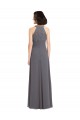 Long Chiffon Bridesmaid Dress with Corded Lace Bodice for Sale
