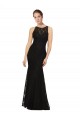 Fitted Lace Bridesmaids Dress with Jewel Neckline and Open Back for Sale