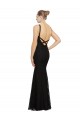 Fitted Lace Bridesmaids Dress with Jewel Neckline and Open Back for Sale