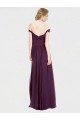 Sweetheart Long Bridesmaid Dress with Off the Shoulder Cap Sleeve Lace Bodice for Sale