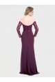 Full Length Long Bridesmaid Dress with Lace Off The Shoulder Bodice for Sale