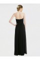 Long Strapless Lace Bodice Bridesmaid Dress with Sweetheart Neckline and Criss-Cross Pleats for Sale