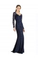 Illusion Long Sleeves Lace Bridesmaid Dress / Prom Dress with Sheer Keyhole Back for Sale