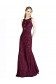 Long Lace Bridesmaid Dress / Prom Dress with Peekaboo Bodice and Keyhole Back for Sale