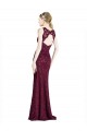 Long Lace Bridesmaid Dress / Prom Dress with Peekaboo Bodice and Keyhole Back for Sale
