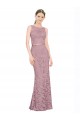 Sleeveless Crop Top High Neck Mermaid Lace Bridesmaid Dress / Prom Dress for Sale
