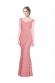 Sweetheart Mermaid Long Lace Bridesmaid Dress / Prom Dress with Wide Straps for Sale